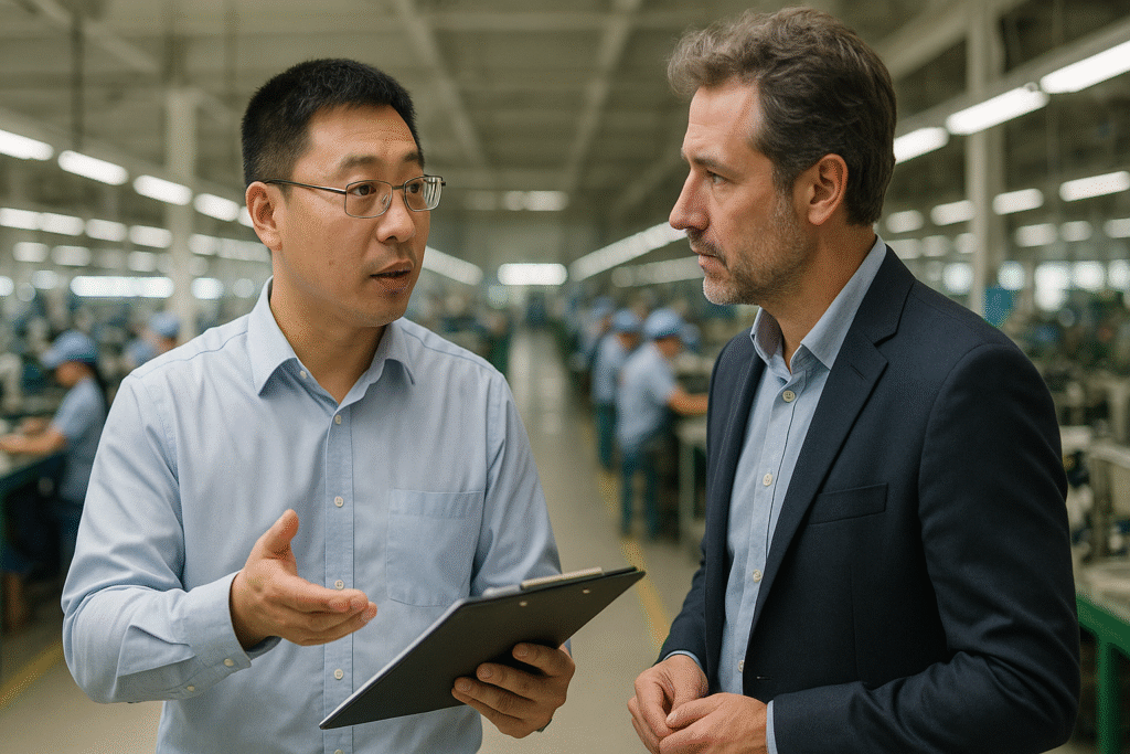 factory negotation scene