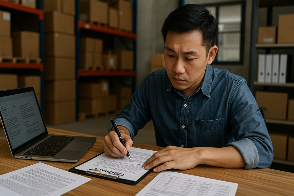 Pelajari Cara Membuat Perjanjian Tertulis dengan Supplier China agar impor UMKM lebih aman, jelas, dan minim risiko.