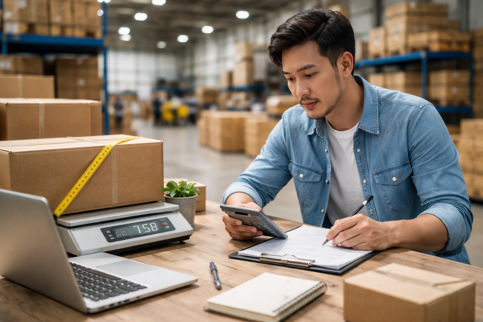 perhitungan biaya per CBM dan per KG impor barang