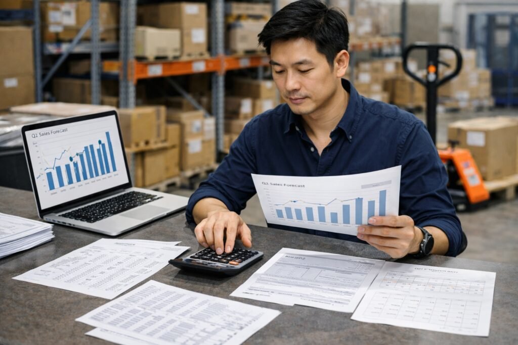 Panduan cara mengatur forecasting penjualan untuk impor Q2 agar stok tepat, cashflow aman, dan risiko overstock dapat ditekan.