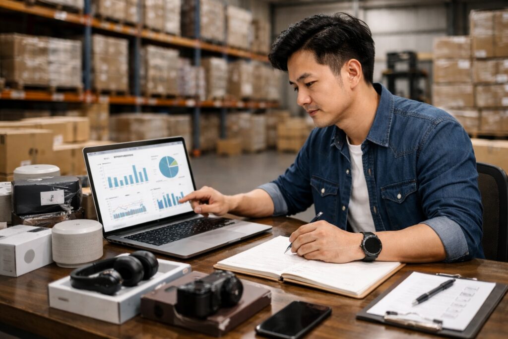 Pelajari strategi mengatur batch produksi berdasarkan kecepatan penjualan agar stok terkendali, cashflow sehat, dan risiko overstock bisa ditekan.